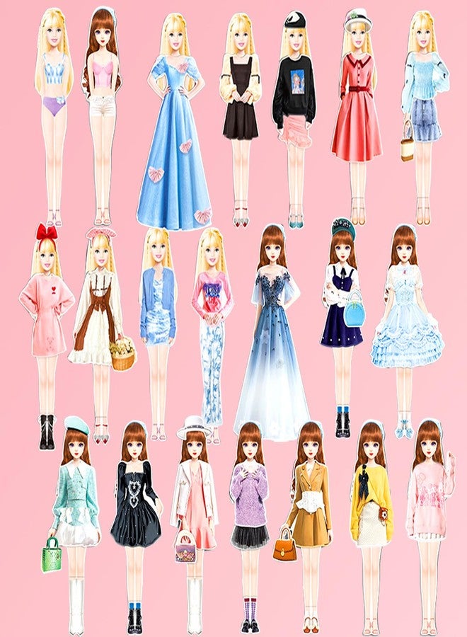 Daniel Axel Magnetic Dress Up Dolls, Magnetic Doll Dress Up Kits Magnetic Paper Dolls Pretend Play Set for Girls Ages 4 Years and Up Kids Travel Activities Road Trip Car Ride Interactive Learning Imagine Gift - Image 4